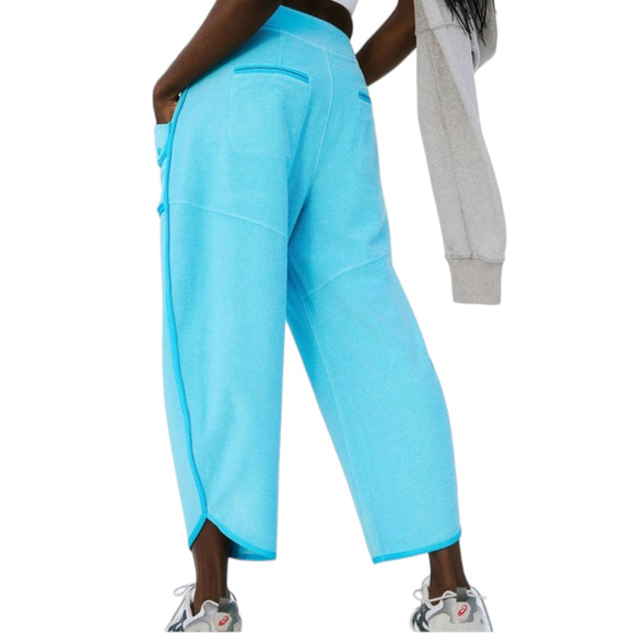 FP Movement Timko Oversized French Terry Baggy Barrel Leg Pants Medium Blue - Picture 4 of 16